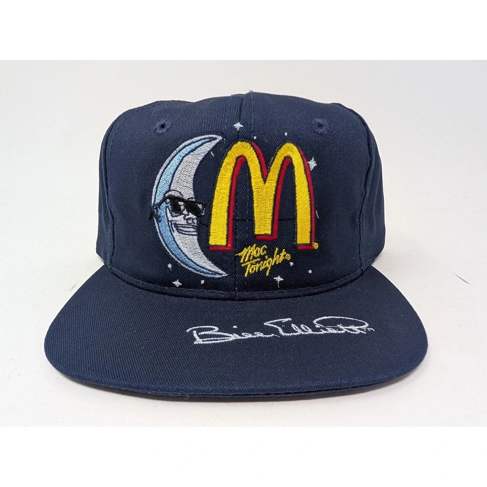 Vintage Bill Elliott McDonalds Hat Cap Snap Back One Size Blue NASCAR Kudzu 90s